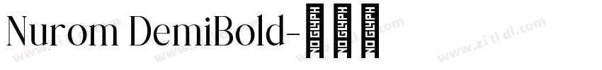 Nurom DemiBold字体转换